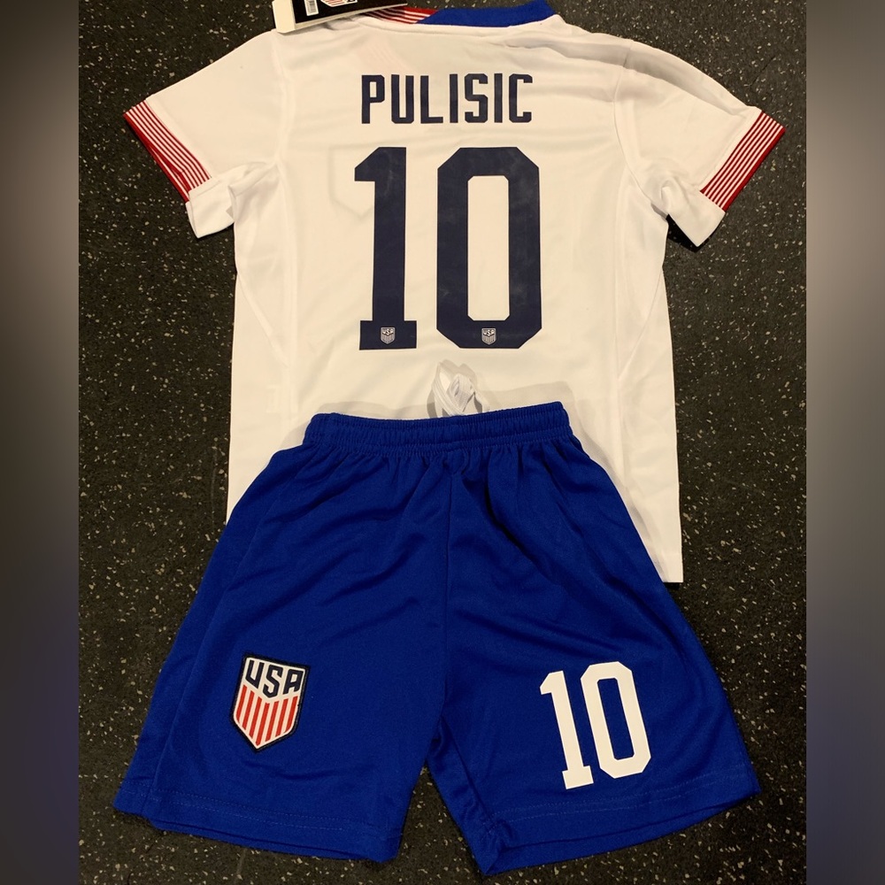 Christian Pulisic Youth Soccer Jersey Kit USA Soccer Toddler Jersey 10